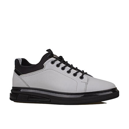 Slayka Beyaz Flex Hakiki Deri Erkek Casual Ayakkabı