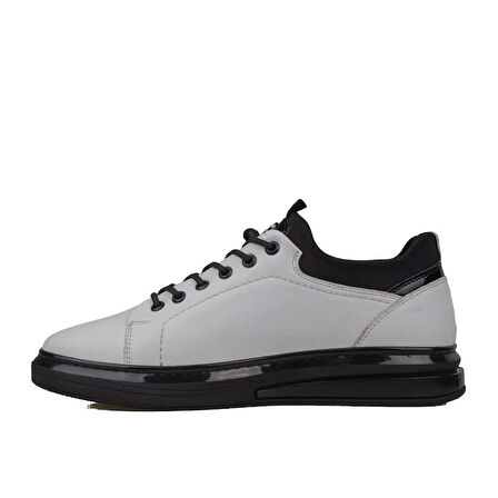 Slayka Beyaz Flex Hakiki Deri Erkek Casual Ayakkabı