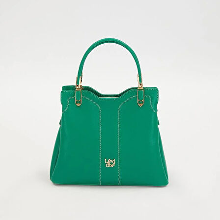 Levidor Yeşil Zarif Dikiş Detaylı Kadın El Çantası