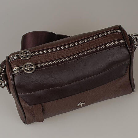 Jacquline Kahverengi Bendis Deri Kadın Çapraz Çanta