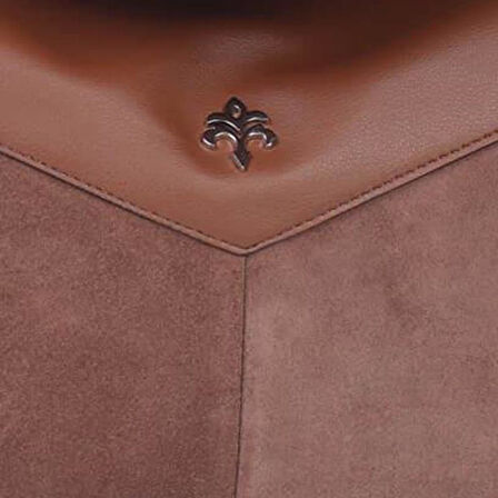 Jacquline Kahverengi Pan Hakiki Nubuk Deri Kadın Büzgülü Omuz Çantası