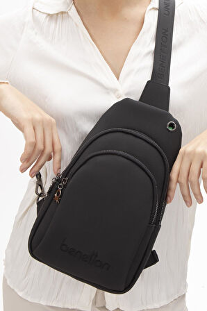 Benetton Siyah Kadın Nano Çapraz Çanta BNT 1543