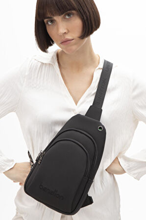 Benetton Siyah Kadın Nano Çapraz Çanta BNT 1543