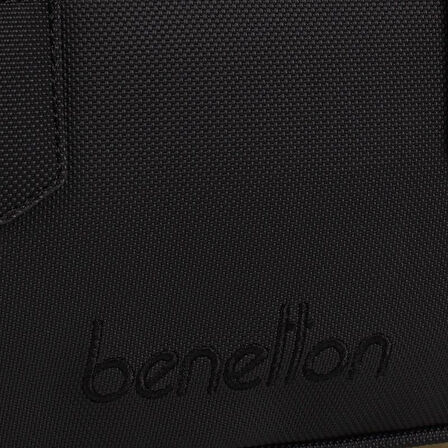 Benetton Siyah Geniş Kadın Çapraz Nano Çanta BNT 1621