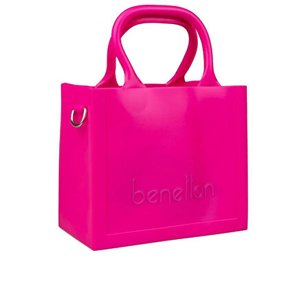 Benetton Fuşya Melissa Kare Kadın El Çantası BNT 1450