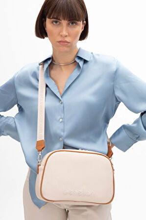 Benetton Bej Nano Kadın Geniş Kol Çantası BNT 1590