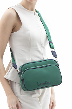 Benetton Yeşil Nano Düz Desen Kadın Çapraz Çanta BNT 1599