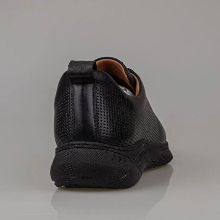 Trend Adımlar Siyah Bağcıklı Hakiki Deri Kadın Günlük Ayakkabı