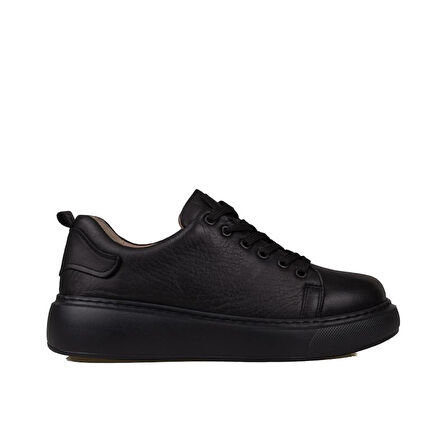 Trend Adımlar Siyah Aura Kadın Hakiki Deri Sneaker