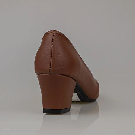 Trend Adımlar Taba Kesik Burun Özel Üretim Kadın Klasik Ayakkabı