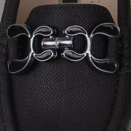 Trend Adımlar Siyah Comfort Denim Kadın Düz Babet