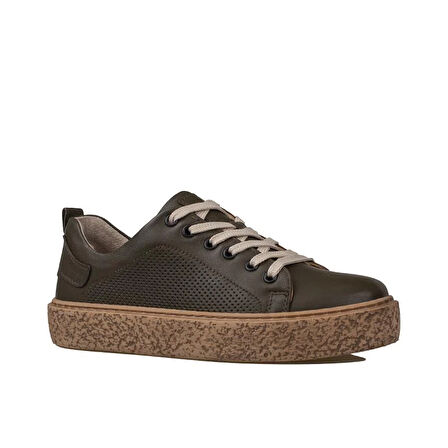 Trend Adımlar Haki Opi Hakiki Deri Kadın Sneaker