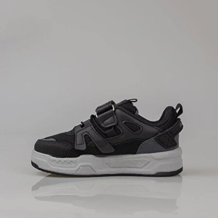 Trend Adımlar Siyah Kaymaz Taban Çocuk Spor Ayakkabı