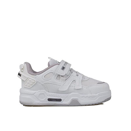 Trend Adımlar Beyaz Kaymaz Taban Çocuk Spor Ayakkabı