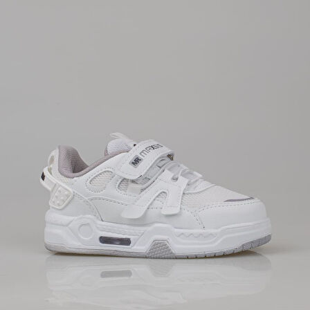 Trend Adımlar Beyaz Kaymaz Taban Çocuk Spor Ayakkabı