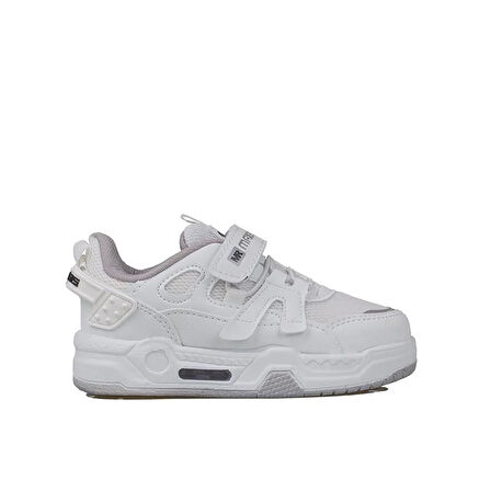 Trend Adımlar Beyaz Kaymaz Taban Çocuk Spor Ayakkabı