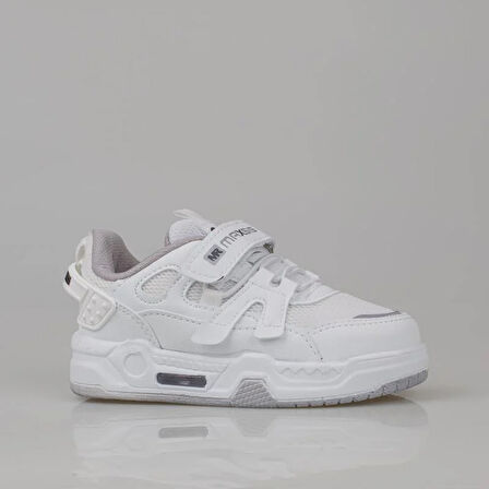 Trend Adımlar Beyaz Kaymaz Taban Çocuk Spor Ayakkabı