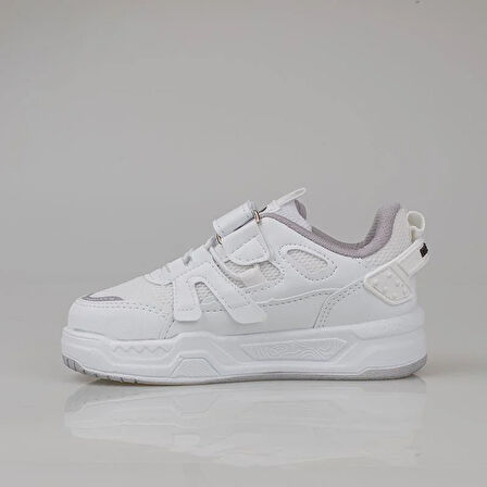 Trend Adımlar Beyaz Kaymaz Taban Çocuk Spor Ayakkabı