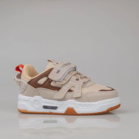 Trend Adımlar Bej Kaymaz Taban Çocuk Spor Ayakkabı