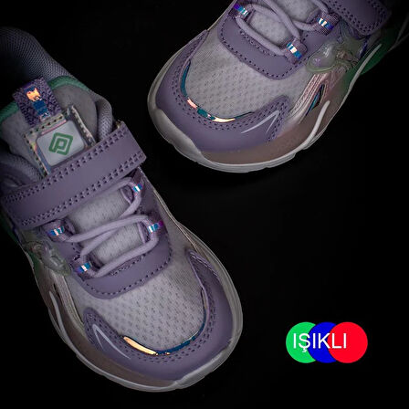 Pepino Lila Kız Çocuk Işıklı Patik Sneaker