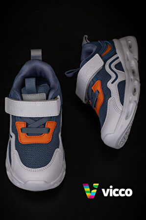 Vicco Mavi Rony Hafif Işıklı Çocuk Sneaker
