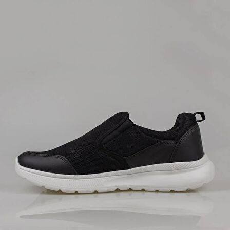 M2S Siyah Alfa Erkek Bağcıksız Spor Ayakkabı