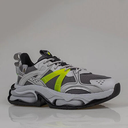 M2S Gri Kalın Taban Enjeksiyon Erkek Spor Ayakkabı