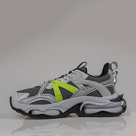 M2S Gri Kalın Taban Enjeksiyon Erkek Spor Ayakkabı