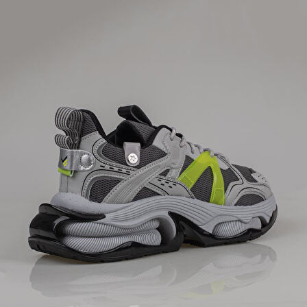 M2S Gri Kalın Taban Enjeksiyon Erkek Spor Ayakkabı