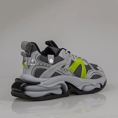 M2S Gri Kalın Taban Enjeksiyon Erkek Spor Ayakkabı