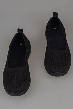 M2S Siyah Sisu Kadın Ultra Hafif Esnek Spor Babet