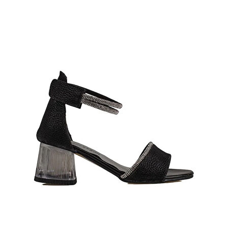 Trend Adımlar Siyah Taş İşleme Saten Cırtlı Kız Çocuk Klasik Ayakkabı