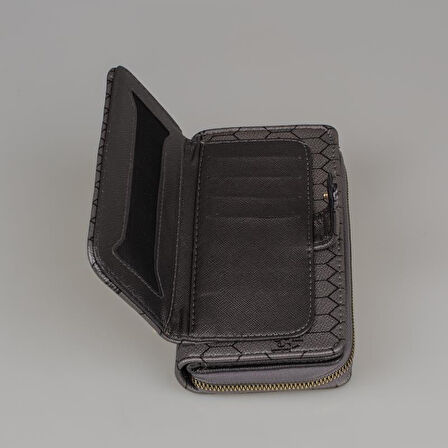 Levidor Platin Kapaklı Kadın Lisans Baskılı Cüzdan