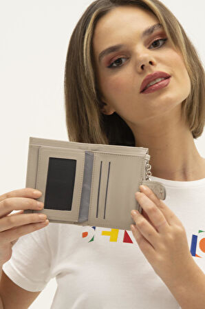 Benetton Taş Monogram Eskitme Kadın Kartlık Cüzdan BNT 1310