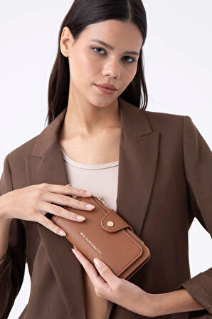 Benetton Taba Sofline Kadın Deri Geniş Cüzdan BNT 1443