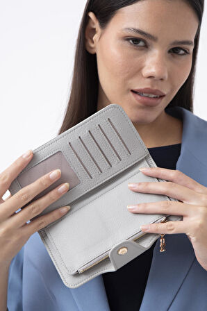 Benetton Bej Sofline Kadın Deri Geniş Cüzdan BNT 1443