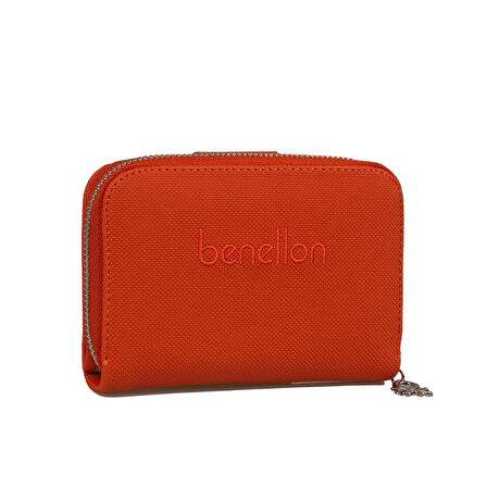 Benetton Turuncu Nano Orta Boy Kadın Cüzdan BNT 1303