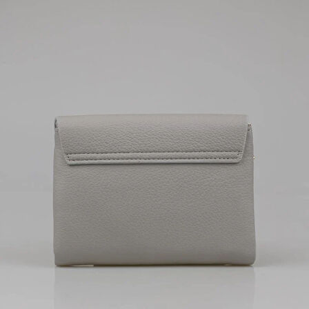 Benetton Gri Softline Kadın Kare Yumuşak Deri Cüzdan  BNT 1445