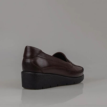 M2S Kahverengi Ultra Hafif Hakiki Deri Kadın Anne Ayakkabısı