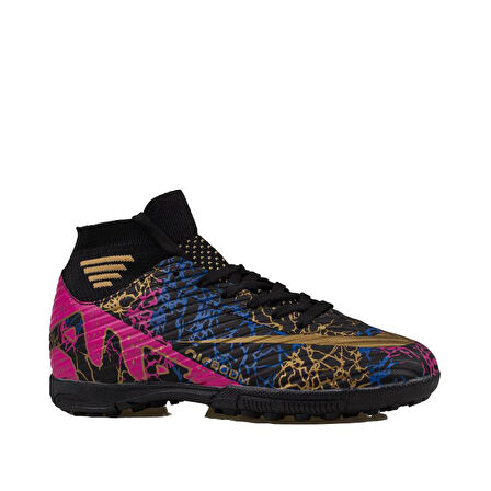 M2S Siyah Erkek Boğazlı Esnek Halı Saha Ayakkabısı