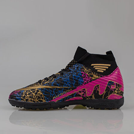 M2S Siyah Erkek Boğazlı Esnek Halı Saha Ayakkabısı