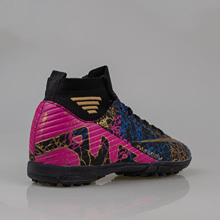 M2S Siyah Erkek Boğazlı Esnek Halı Saha Ayakkabısı