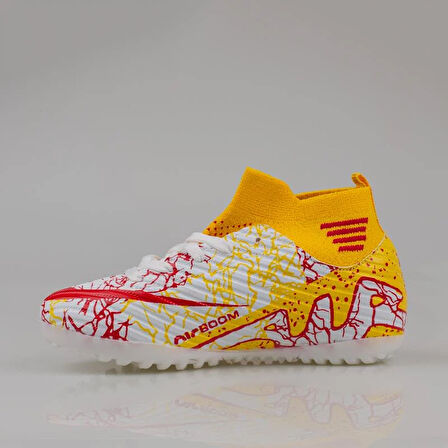 M2S Kırmızı Erkek Çocuk Boğazlı Halı Saha Ayakkabısı