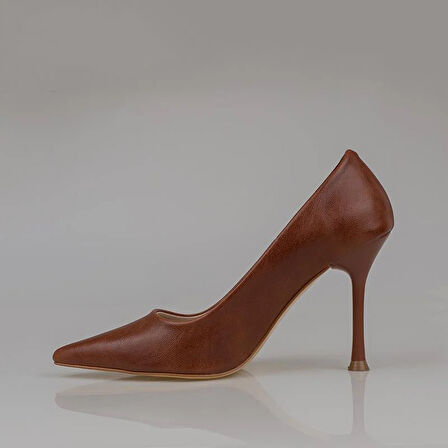 Trend Adımlar Taba Kadın Düz Deri Stiletto