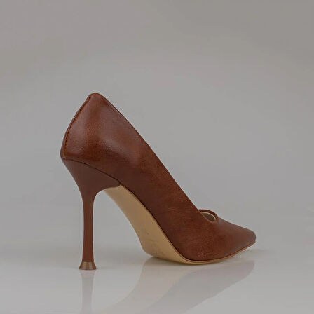 Trend Adımlar Taba Kadın Düz Deri Stiletto