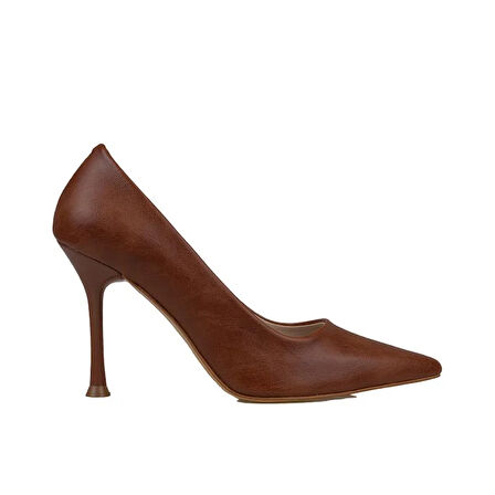 Trend Adımlar Taba Kadın Düz Deri Stiletto