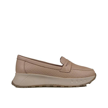 Trend Adımlar Krem Kadın Ortopedik Hakiki Deri Comfort Babet
