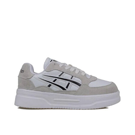 Tayger Beyaz Kalın Taban Unisex Nubuk Deri Sneaker