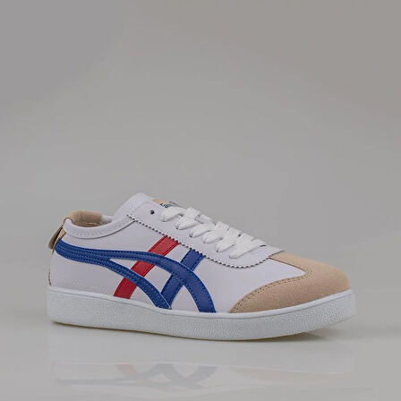 Tayger Saks Mavi Hakiki Deri Unisex Sneaker