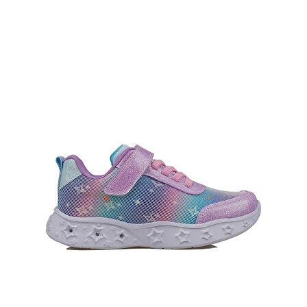 Trend Adımlar Pembe Simli Saten Kız Çocuk Sneaker